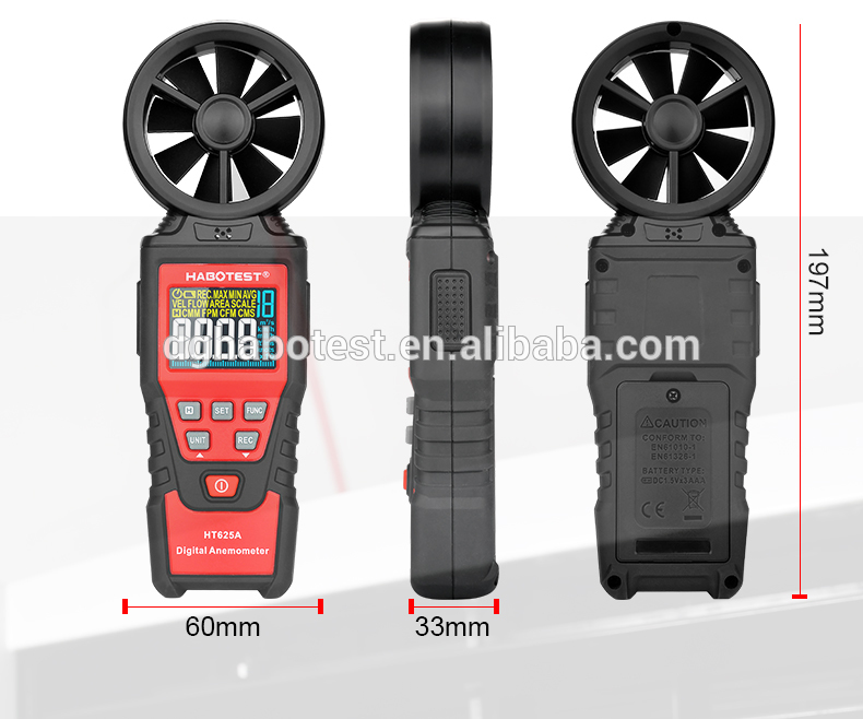 9999 CFM Handheld Digital Anemometer