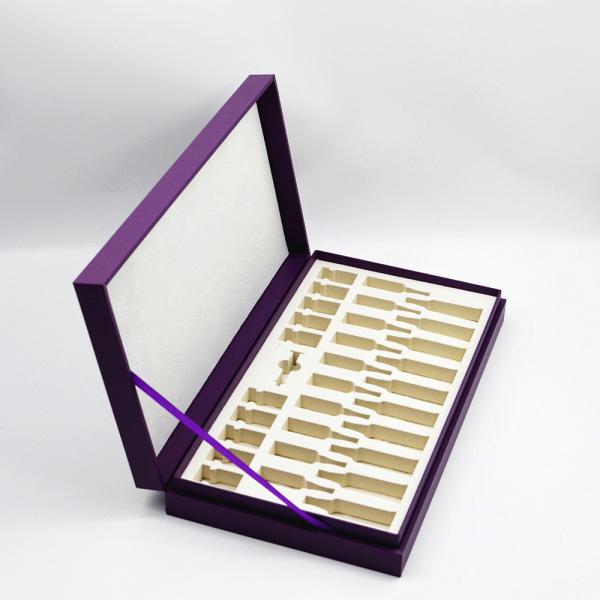 Quality CCNB  Skin Beauty Cardboard Cosmetic Box Rigid Kit With Customized Cutouts EVA Inlay for sale