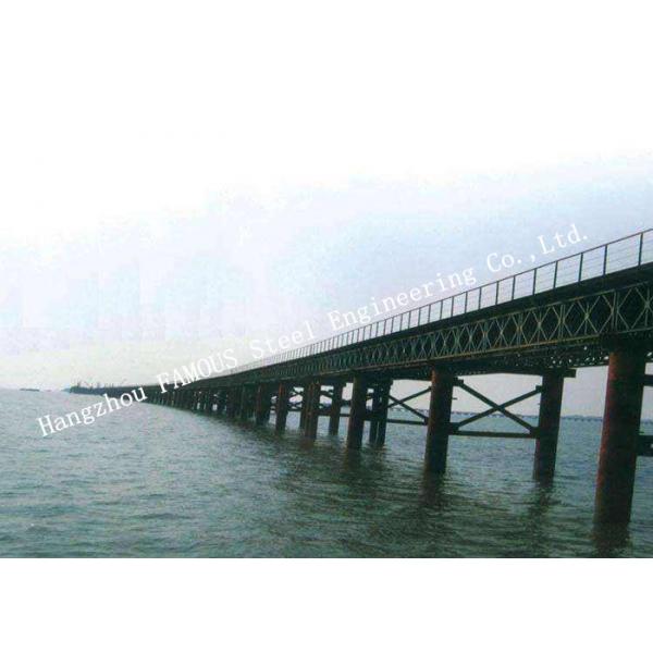 Quality Structural Steel Bailey Bridge , Road Highway Construction Army Bailey Bridge Military for sale