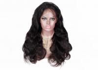 China Dark Brown Full Lace Human Hair Wigs , 100% Brazilian Full Lace Wig With Baby Hair factory