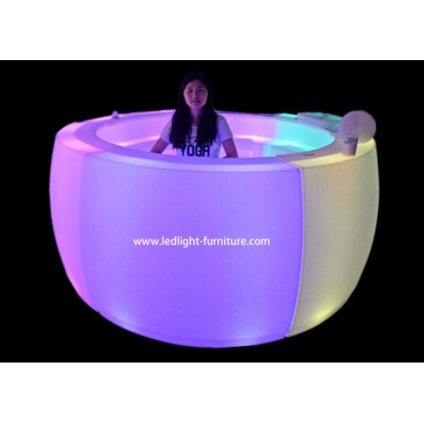 Quality Durable Led Round Bar Counter With Flashing Colors And Rainbow Fade Effect for sale
