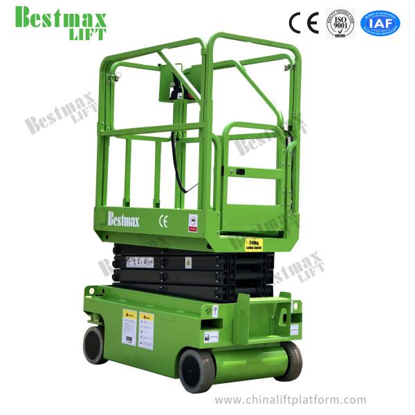 Quality MX300S Self Propelled Hydraulic Scissor Lift Platform Green Color Long Life for sale