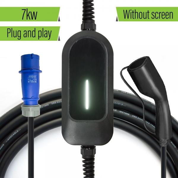 Quality EVCOME Portable Electric Car Charger (220V 7KW MAX 32A Ajutable ) 5M Or Customized Cable With OEM ODM for sale