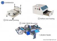 China Stencil Printer 3040 / CHMT48VB+ Vibration Feeder , SMT PCB Assembly Line / Reflow Oven BRT-420 factory