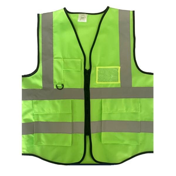 Quality Hi Vis Manufacturer Quality Reflective Zipper Front Safety Vests Customize Logo With Mult pockets for sale