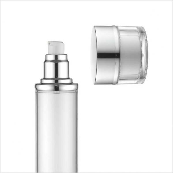 Quality Clear Cosmetic Airless Bottle Aluminum Ring Collar 15ml 30ml 50ml 2oz 80ml 100ml for sale