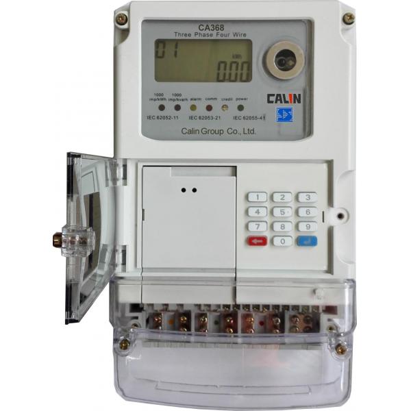 Quality 3 Phase Commercial Wireless Electricity Meter , Class 1S STS Prepaid Meters for sale