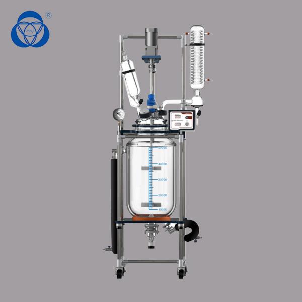 Quality Customized Double Layer Glass Reactor / Jacketed Glass Vessel Eco Friendly for sale
