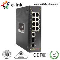 China Managed POE Industrial Network Switch 8 10 / 100 /1000 Base-T + 1000 Base SFP Fiber Ports factory