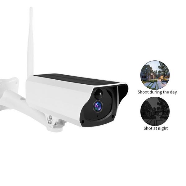 Quality Outdoor Security Bullet Solar Wifi Camera With PIR Motion Detection for sale