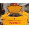 China 1200kgs Orange Planetary Cement Mixer 1-3 Discharging Doors PMC500 factory