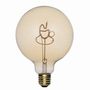 Quality G125 EMC E27 4W 2300K Spiral Globe LED Filament Bulb for sale