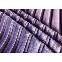China 290GSM Purple Velvet Material 93% Polyester Warp Knitted Pleat For Lady'S Skirt Violet factory