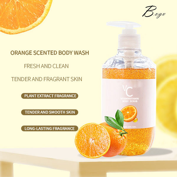 Quality Citrus Apricot Body Wash Cleanser Organic Ingredients Anti Bacterial Shower Gel for sale
