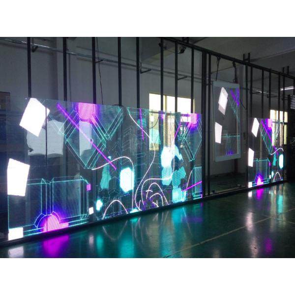 Quality 1920Hz Transparent Glass LED Display for sale