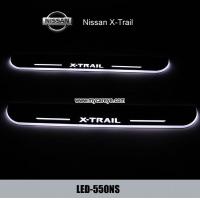 China Nissan X-Trail car pedal set LED lights pedal car step Moving door scuff for sale