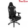 China Black And Gray Leather Gaming Chair 360 Degree Swivel Rotation Fire - Retardant factory