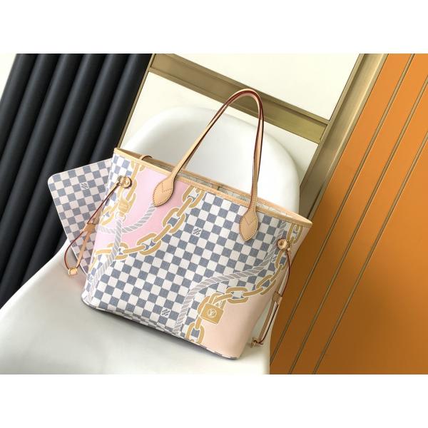 Quality Tahiti Limited Custom Branded Bags Checkered Louis Vuitton Neverfull MM for sale