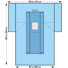 Quality OEM Cardiovascular Disposable Sterile Surgical Drapes , Fenestrated Sterile for sale