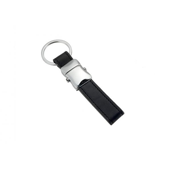 Quality Laser Engraving Mini Key Holder Souvenir Personalised Leather Keyring 9mm Thickness for sale