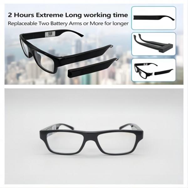 Quality Wearable Security WiFi Camera Sunglasses 1080P For Meeting, Security Activties for sale