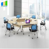China Ebunge School Furniture Wooden Stackable Office Conference Folding Tables factory