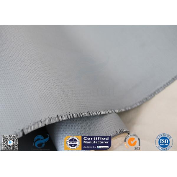 Quality 3732 E - Glass 1.2m Width Heat Resistant 0.45mm Gray Silicone Coated Fiberglass Fabric for sale