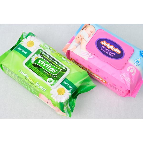 Quality 65GSM Hypoallergenic Wet Wipes Flushable Wet Wipes For Kids for sale