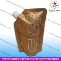 Quality side spout pouch packaging for drink, bottom gusset bag for sale