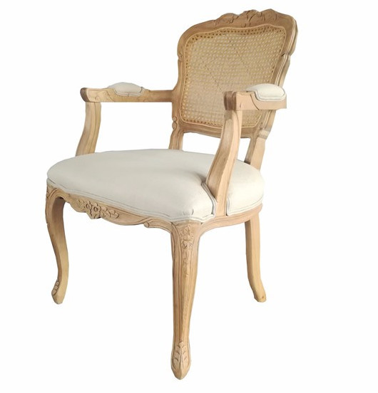 Quality Fabric Upholstery Wooden Leisure Chair French Style For Living Room dining chair for sale