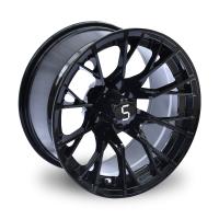 Quality Shuran 14 Inch Golf Cart Wheels And Tires Machined/Gloss Black Wheel 4/101.6 for sale