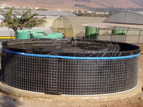 Quality 20000L PVC Fish Farming Tank with Lid, Flexible Tarpaulin Wire Mesh Tank For for sale