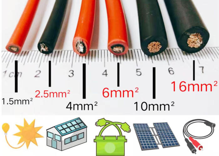 China 5.9mm OD Solar PV Cable Stranded Tinned Copper Conductor XLPE Insulation factory