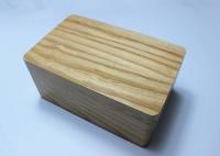 China Custom Made Small Wooden Gift Boxes , High Gloss Natural Wood Boxes With Hinged Lids factory