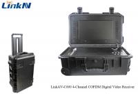 China Portable Video Receiver COFDM H.264 with Battery &amp; Display AES256 Encryption​ 4-Channel IP65 factory