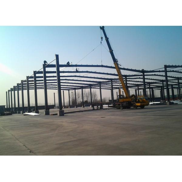 Quality Prefabricated Steel Frame Buildings / Multi Span Pre Built Large Space Steel Buildings for sale