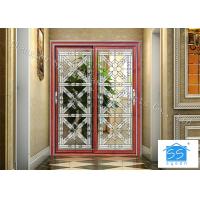 Quality Building Clear Beveled Glass Window Panels / Door Acid Etched Sound Insulation for sale