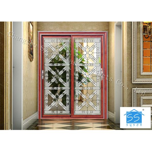 Quality Building Clear Beveled Glass Window Panels  / Door Acid Etched Sound Insulation for sale