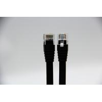 China Flat Black Bare Copper Cat.5E Ethernet Cable 30AWG 1M 1000Mbps For Laptop Office Home Networking factory