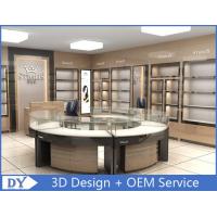 China Round Glasses Jewellery Shop Display Counters / Retail Jewelry Display Cases for sale