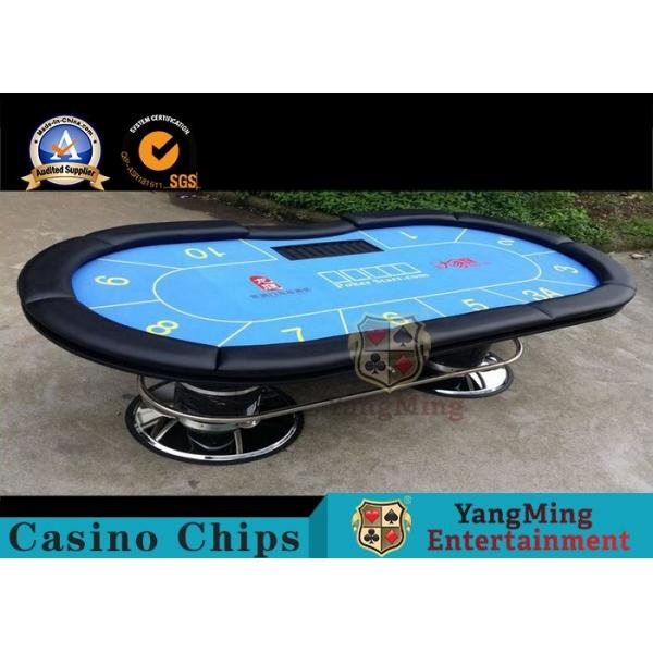 Quality 10 Player Casino Poker Table With Red Table Layout / Texas Holdem Poker Table for sale