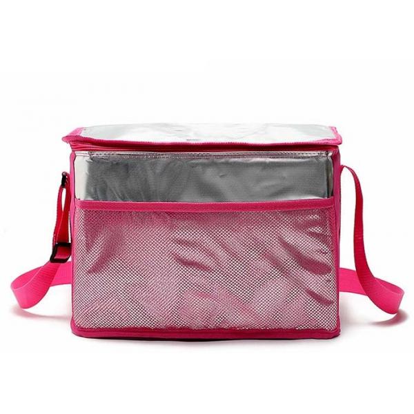 Quality Green Aluminum Foil Insulated Tote Lunch Bag With Shoulder Strap for sale