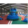 China Outdoor Backyard Blow Up Water Slide With Forest Palm Tree 3 Layer PVC Vinyl Material factory