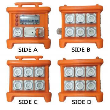 Quality MK1 Portable Power Distribution System Rubber Box Orange Outdoor Distribution for sale