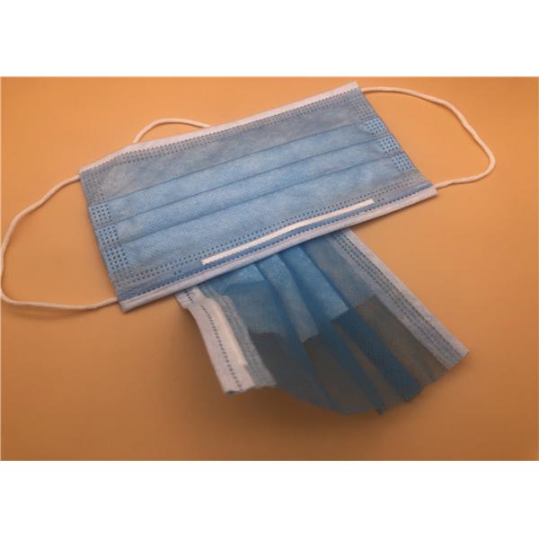 Quality Anti Dust Disposable Non Woven Face Mask Blue Color Help Limit Germs Spread for sale
