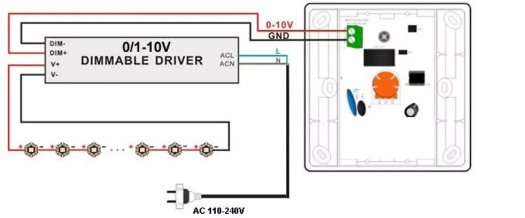 86*86 Size Knob Type LED Dimmer Switch For LED Lighting 0