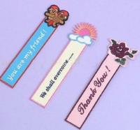 China Customized handmade cotton machine embroidery bookmarks souvenir patches factory
