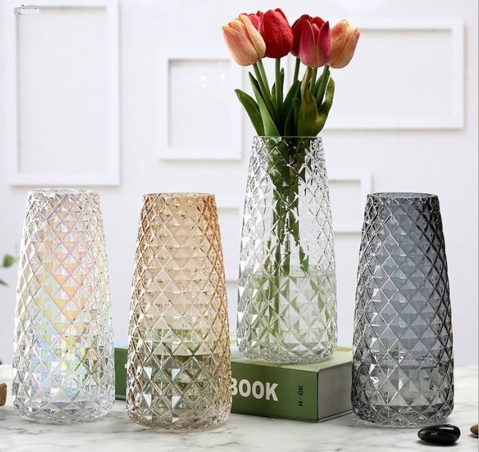 China Creative Vertical Glass Vase Pineapple Flower Vase for sale