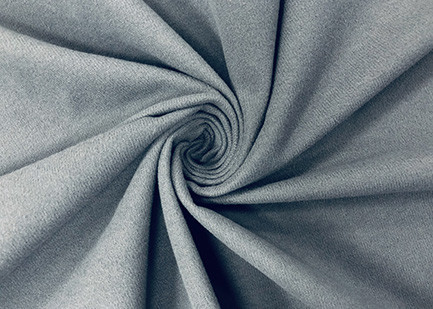Quality 160GSM Brushed Poly Spandex Knit Fabric Warp Knitting For Accessories Grey for sale