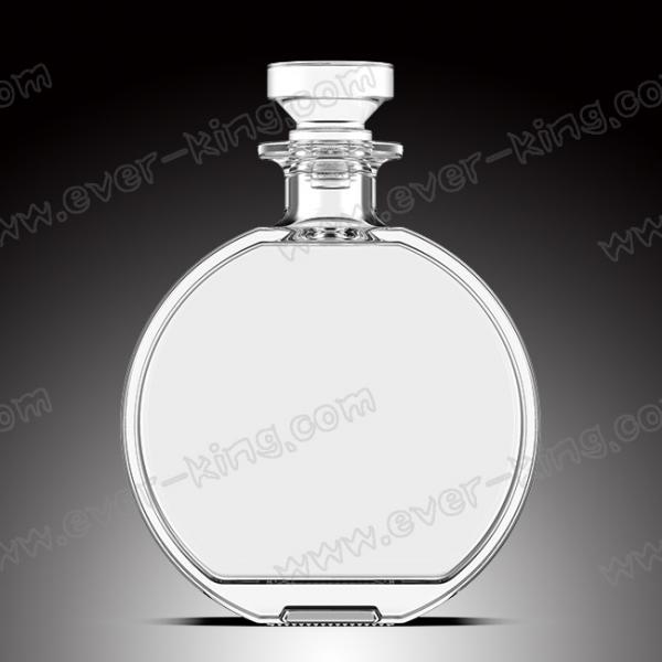 Quality Clear Oval Empty Whiskey Glass Bottles 750ML for sale